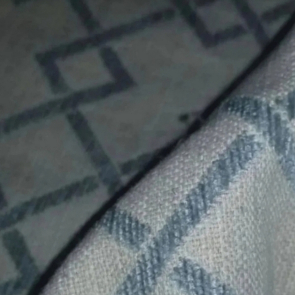 Designer upholstery fabric aqua blue 2.3  yards geometric modern - Picture 4 of 7